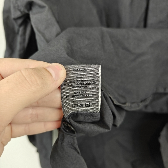 Alex Mill Keeper Oversized Popover Button Long Sleeve Shirt In Charcoal Size M - Picture 10 of 10